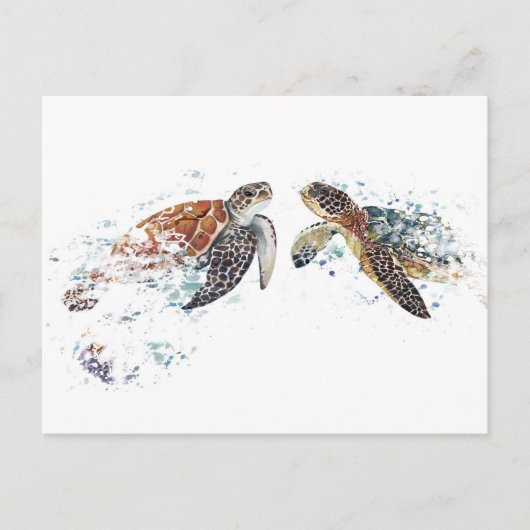 Turtle Couple Postkarte (Vorderseite)