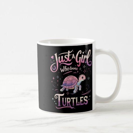 Turtle Cute Girl Men Women S Kaffeetasse (Rechts)