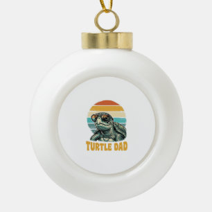 Turtle Dad Retro Sonnenuntergang Vintage Gravur Ve Keramik Kugel-Ornament