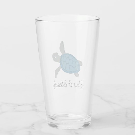 Turtle Design Glassware Glas (Rückseite)