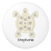 Turtle Design Personalised Keramikknauf (Vorderseite)