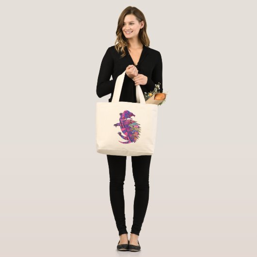 Turtle design (Womens) Jumbo Stoffbeutel (Vorderseite (Model))