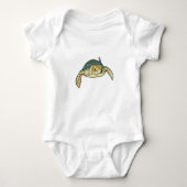 Turtle Diver Snorkel Baby Strampler (Vorderseite)