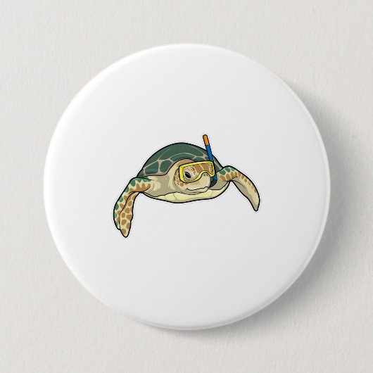 Turtle Diver Snorkel Button (Vorderseite)