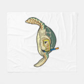 Turtle Diver Snorkel Fleecedecke (Vorderseite (Horizontal))