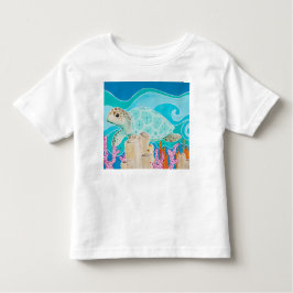 Turtle Dot Calm - eine beruhigende Unterwasserreis Kleinkind T-shirt