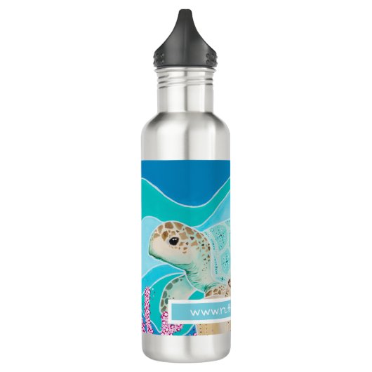 Turtle Dot Calm Hydrate Edelstahlflasche (Links)