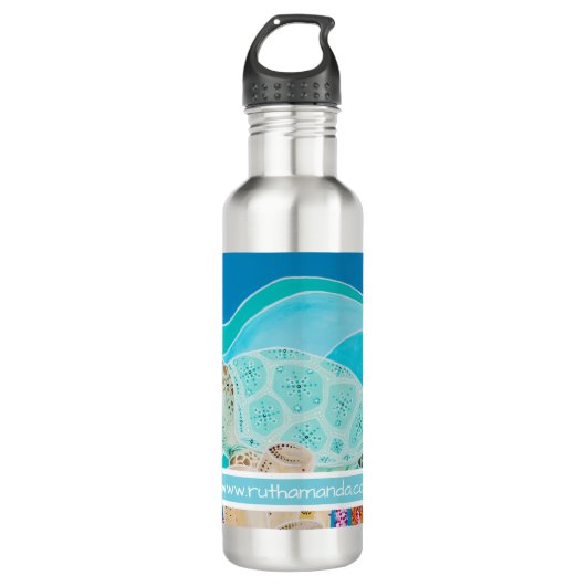 Turtle Dot Calm Hydrate Edelstahlflasche (Vorderseite)