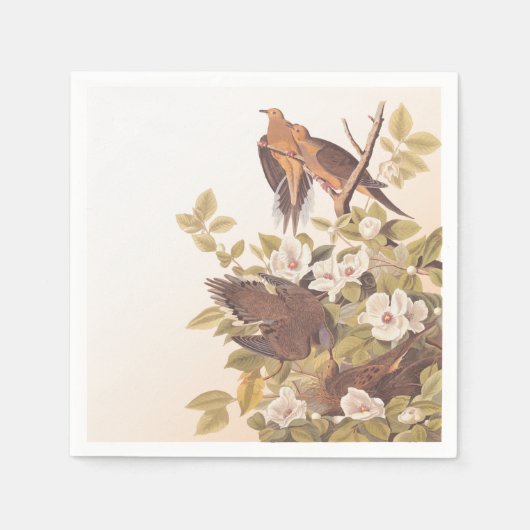 Turtle Dove Bird Familiencocktail Napkins Serviette (Vorderseite)