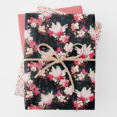 Turtle Dove Gift Wrap, Flachblatt Set 3 Geschenkpapier Set (Beispiel)