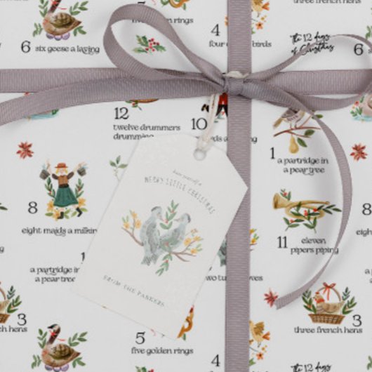 Turtle Doves | 12 Weihnachtsfeiertag Geschenkanhänger