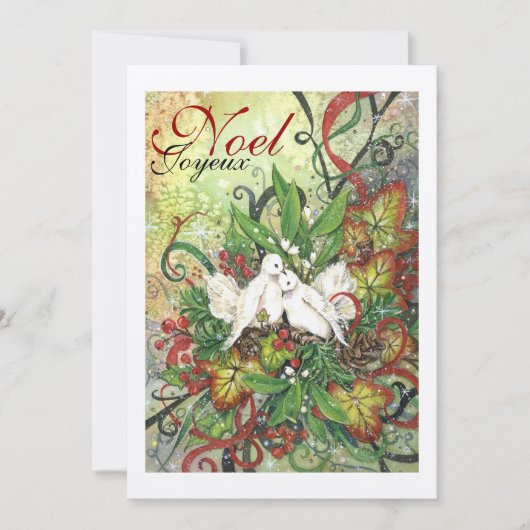 Turtle Doves & Deko Einladung (Vorderseite)