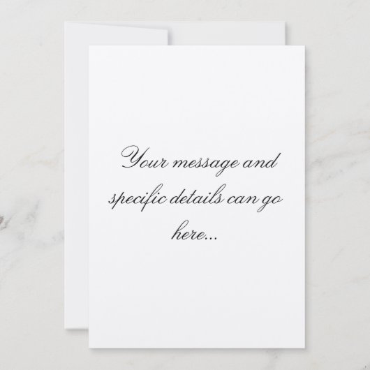 Turtle Doves & Deko Einladung (Rückseite)