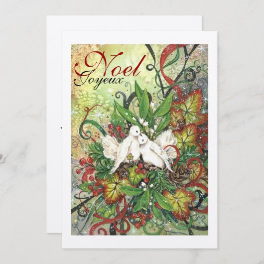 Turtle Doves & Deko Einladung (Vorne/Hinten)