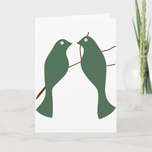 Turtle Doves Feiertagskarte (Vorderseite)