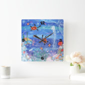 Turtle Dream Wall Clock Quadratische Wanduhr (Zuhause)