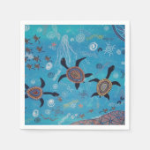 Turtle Dreaming Aborigine Art Napkins Serviette (Vorderseite)