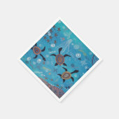 Turtle Dreaming Aborigine Art Napkins Serviette (Ecke)