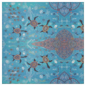 Turtle Dreaming Aborigine Design Fabric Stoff (Nahaufnahme)