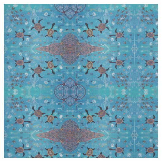 Turtle Dreaming Aborigine Design Fabric Stoff (Muster)