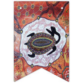 Turtle Dreaming Aborigine-Kunst Wimpelkette (Zweite Fahne)