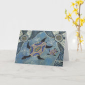 Turtle Dreaming Karte (Gelbe Blume)