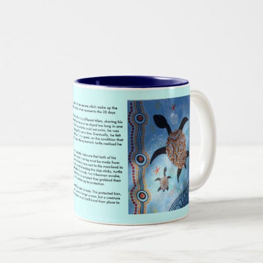Turtle Dreaming Tasse mit Dreamtime Story (VorderseiteRechts)