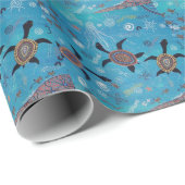Turtle Dreaming Wrapping Paper Geschenkpapier (Rolleneckpunkt)