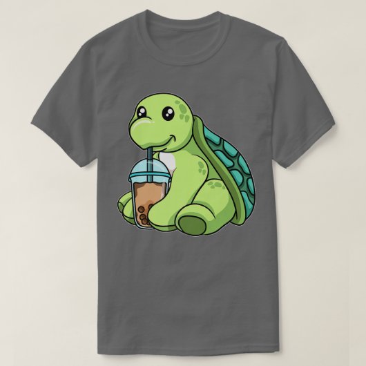 Turtle Drink Bubble Tee Niedliche Tiere mit Boba (Design vorne)