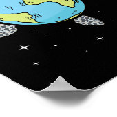 Turtle Earth Sea Turtle Earth Day Turtle Planet Poster (Ecke)