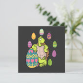Turtle Egg Hunting Easter Day Cute Animal Boys Gir Einladung (Stehend Vorderseite)
