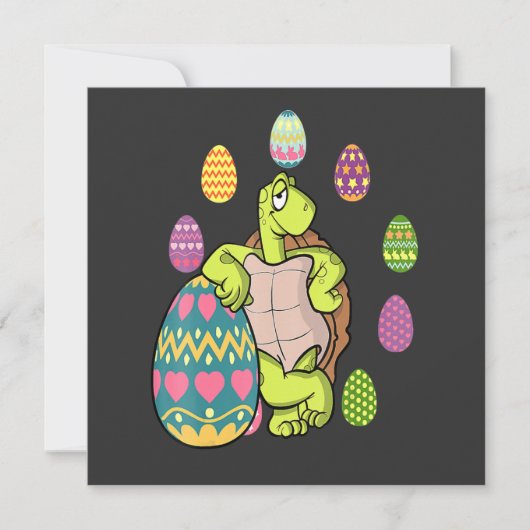Turtle Egg Hunting Easter Day Cute Animal Boys Gir Einladung (Vorderseite)