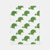 Turtle Emoji Fleecedecke (Vorderseite)