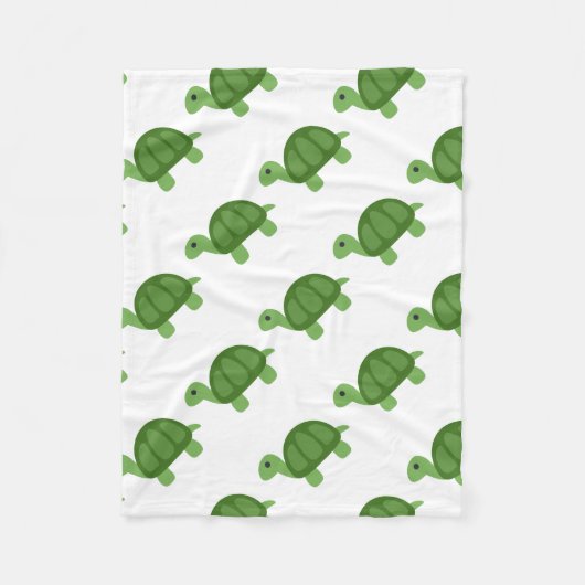 Turtle Emoji Fleecedecke (Vorderseite)