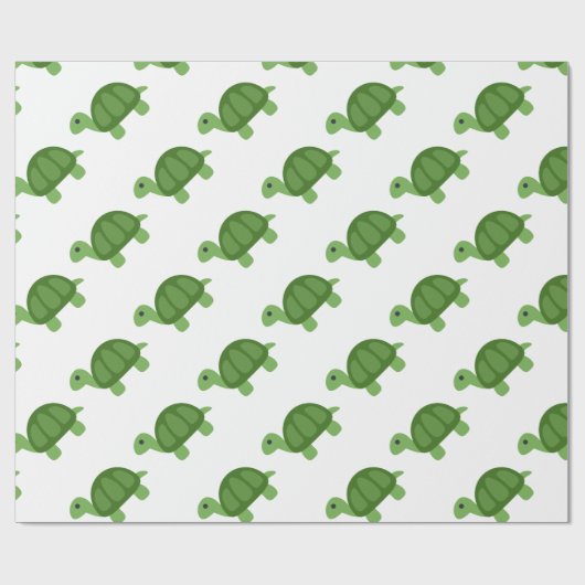 Turtle Emoji Geschenkpapier (Flach)