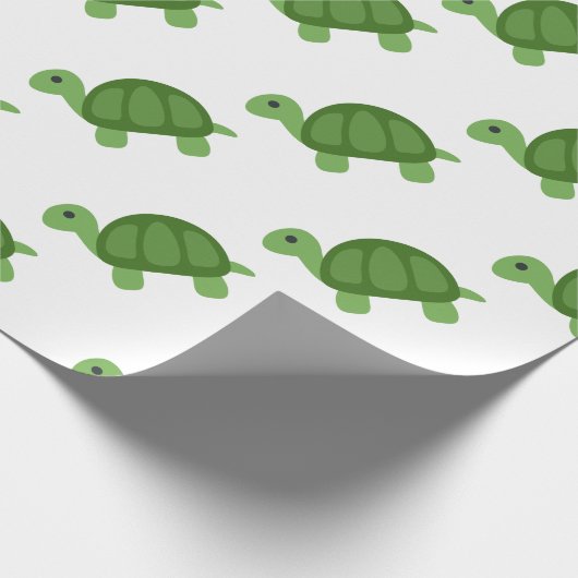Turtle Emoji Geschenkpapier (Ecke)