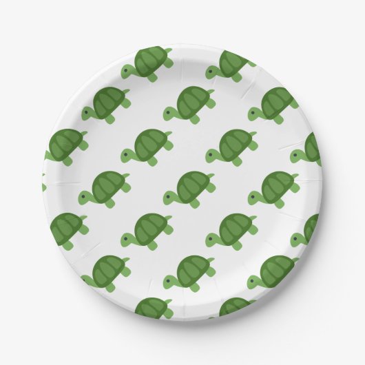 Turtle Emoji Pappteller (Vorderseite)