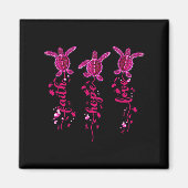 Turtle Faith Hope Liebe Rosa Ribbon Brustkrebs A Magnet (Vorne)