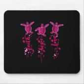 Turtle Faith Hope Liebe Rosa Ribbon Brustkrebs A Mousepad (Vorne)