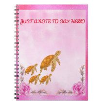 Turtle Family Pink Wasserfarbe Zurück zur Schule M