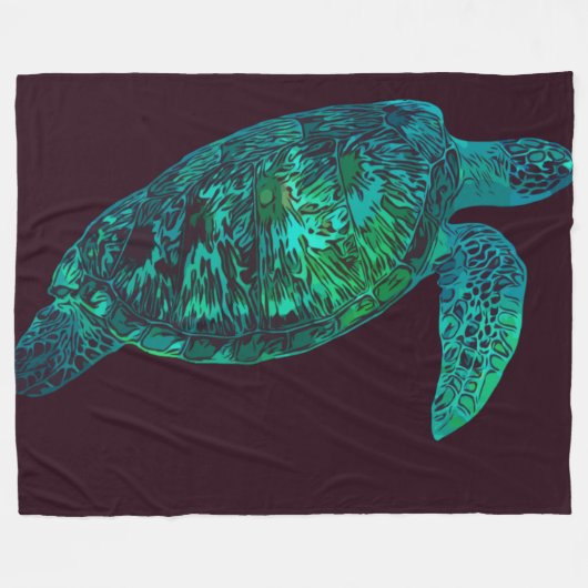 Turtle Fleece Blanket (Vorderseite (Horizontal))