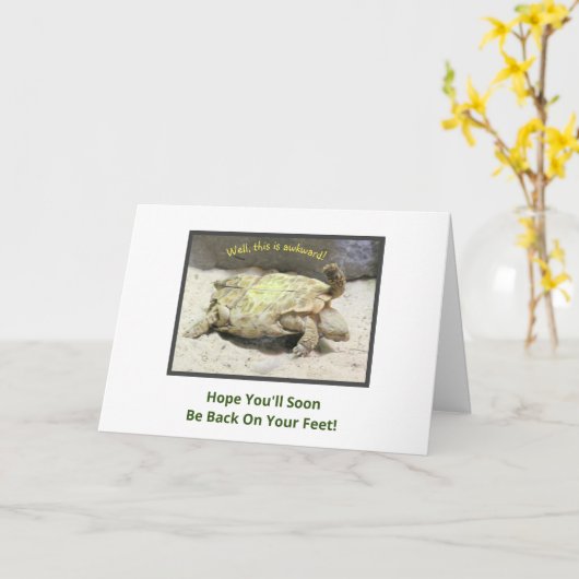 TURTLE FLIPPED ON BACK/SORRY ABOUT UNFALL KARTE (Gelbe Blume)