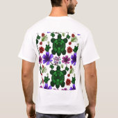 Turtle floral pattern  T-Shirt (Rückseite)