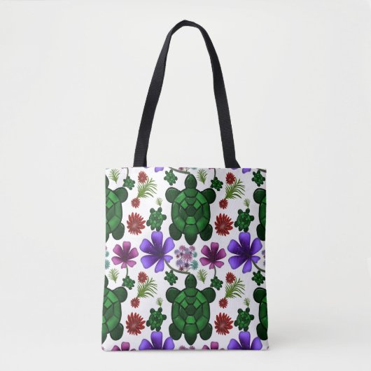 Turtle floral pattern  tasche (Vorderseite)