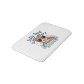 Turtle Floral Summer Beach Badematte (Schrägansicht)