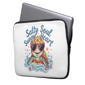 Turtle Floral Summer Beach Laptopschutzhülle (Vorderseite Links)