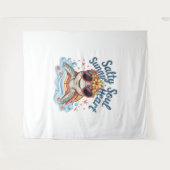 Turtle Floral Summer Beach Wandteppich (Vorderseite (Horizontal))