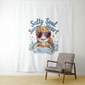 Turtle Floral Summer Beach Wandteppich (Beispiel)