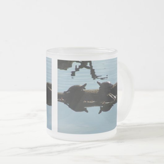 Turtle Friends Frosted Glass Mug Mattglastasse (VorderseiteRechts)