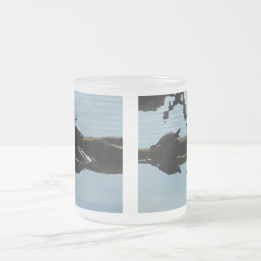 Turtle Friends Frosted Glass Mug Mattglastasse (Mittel)